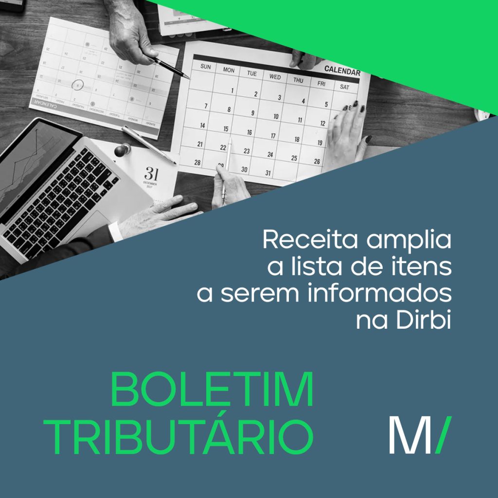 Receita amplia a lista de itens que devem ser informados na Dirbi