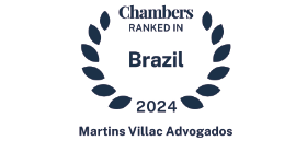 Emblema de reconhecimento destacando Martins Villac Advogados como um dos escritórios classificados pelo Chambers em 2024, na categoria Brazil.